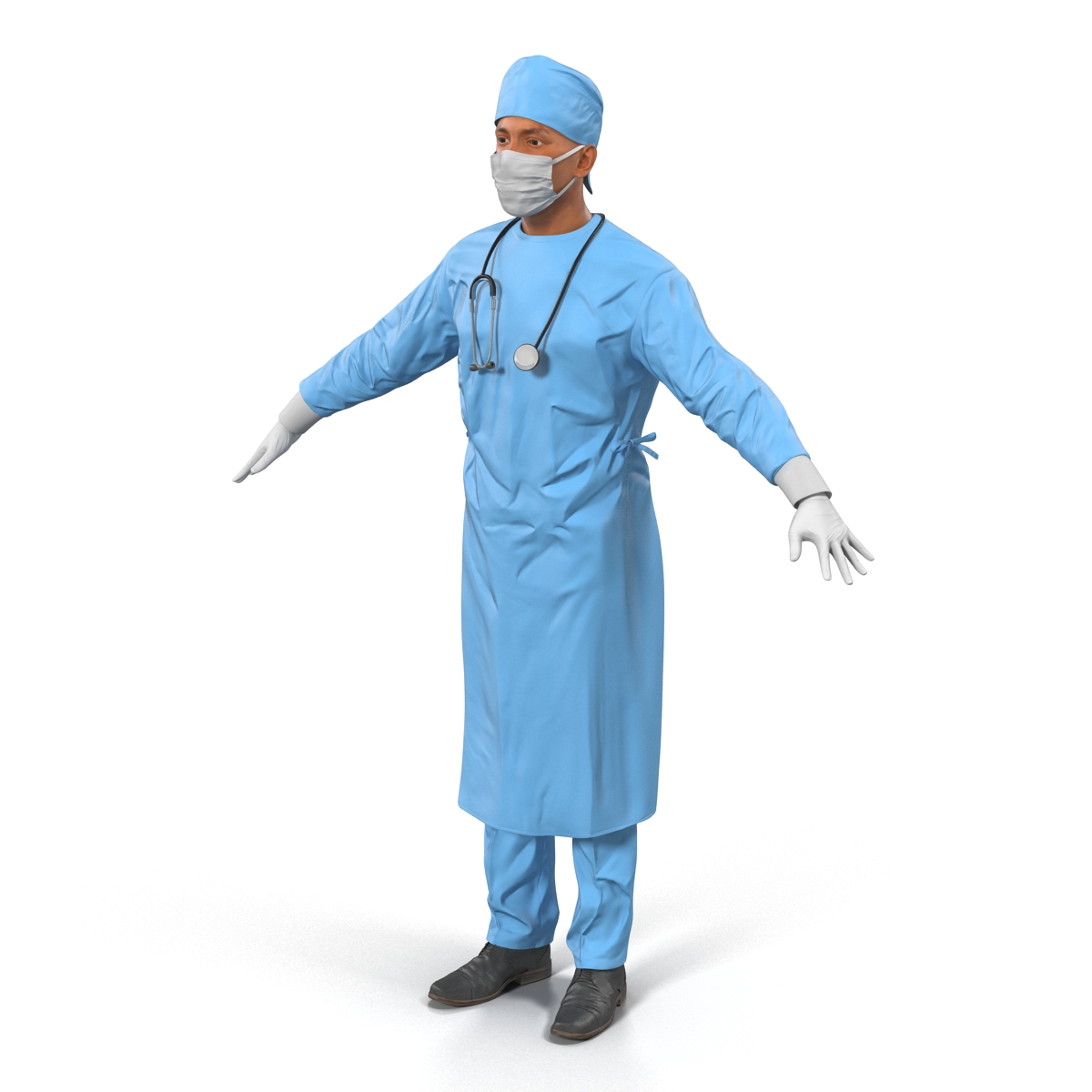 3D Male Surgeon Mediterranean