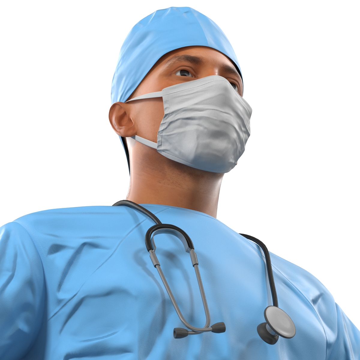 3D Male Surgeon Mediterranean