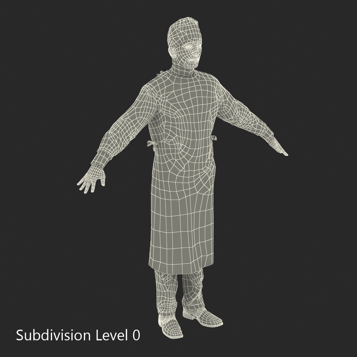 3D Male Surgeon Mediterranean 2 model