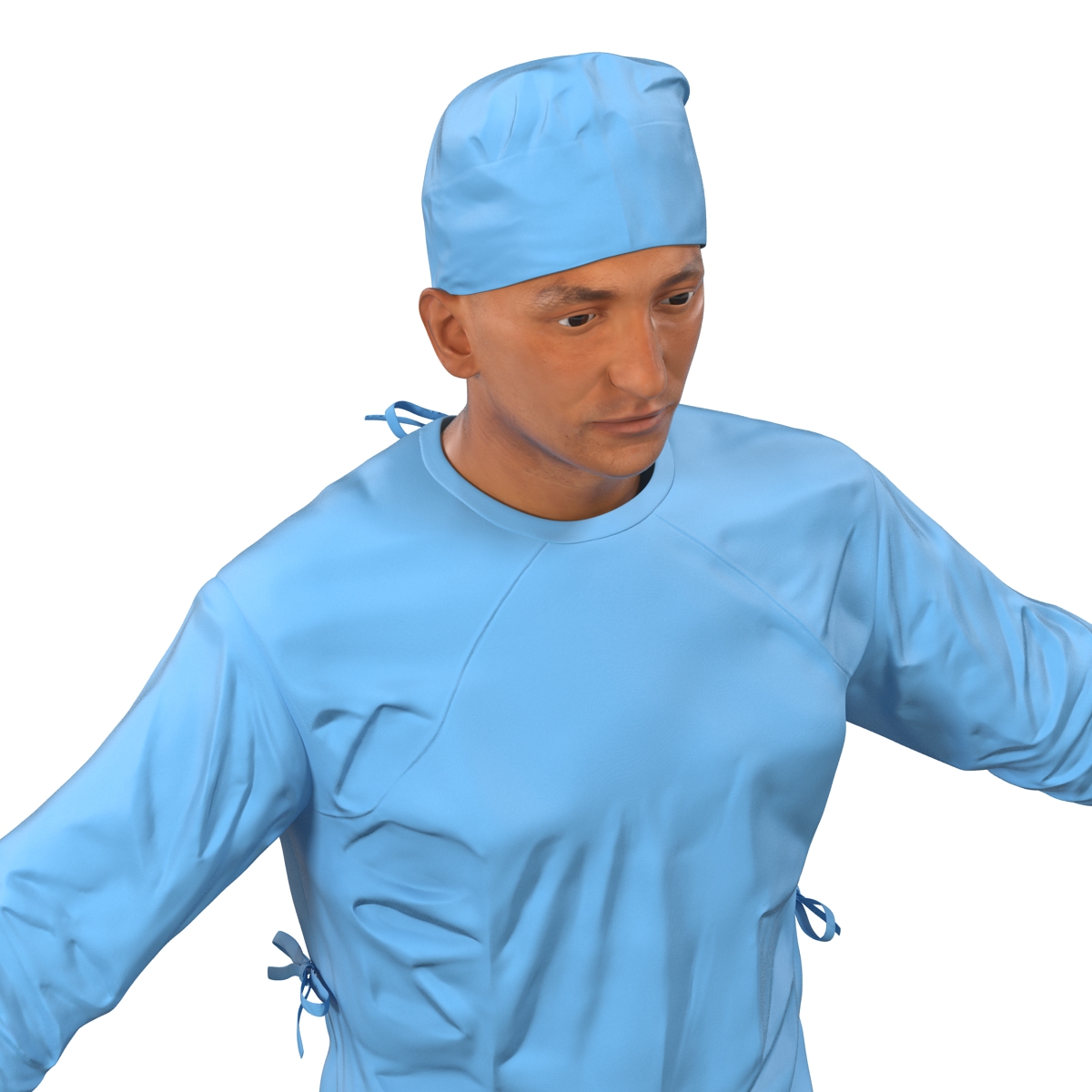 3D Male Surgeon Mediterranean 2 model