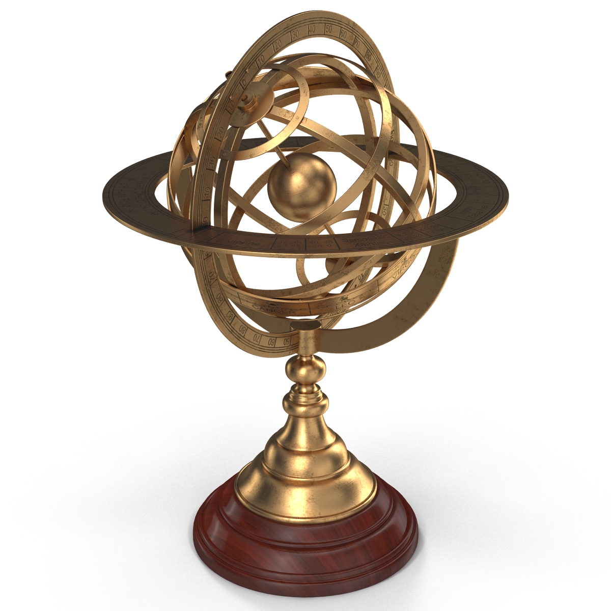 3D model Antique Globe 4