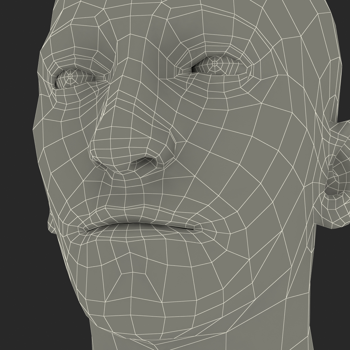 3D Mediterranean Male Head model