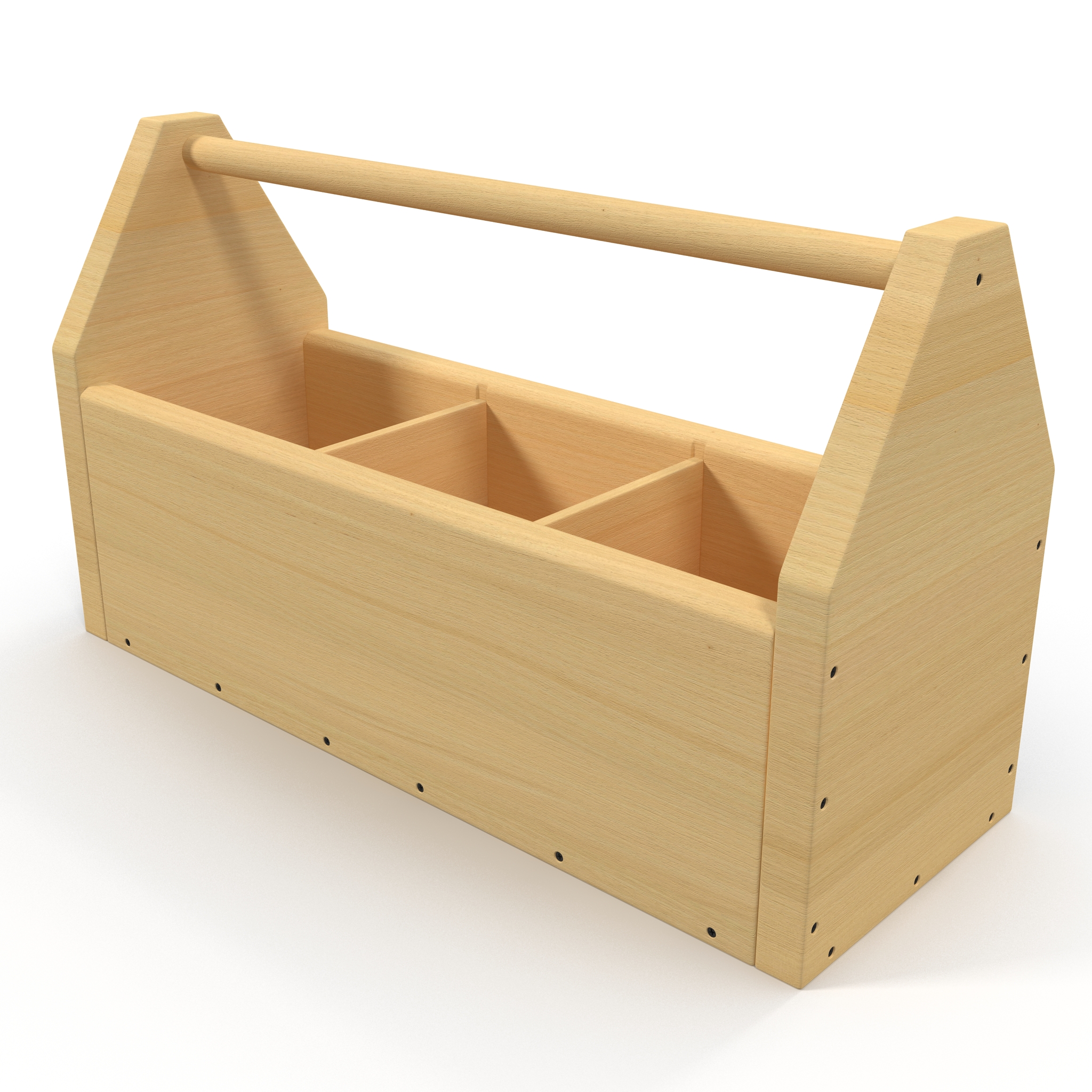 3D model Wooden Tool Box