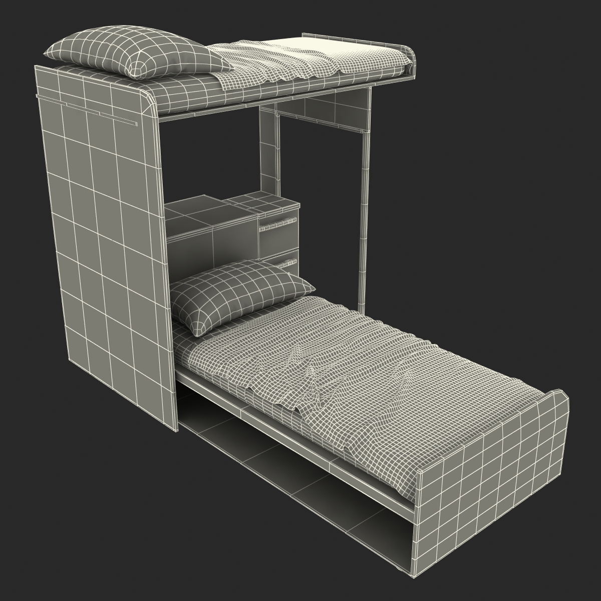 3D model Kids Bed 2