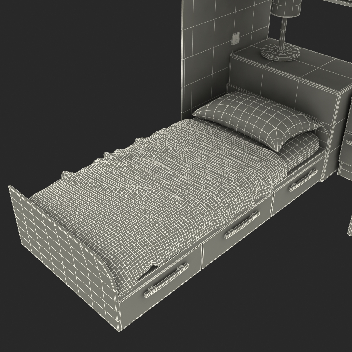 3D model Kids Bed 2