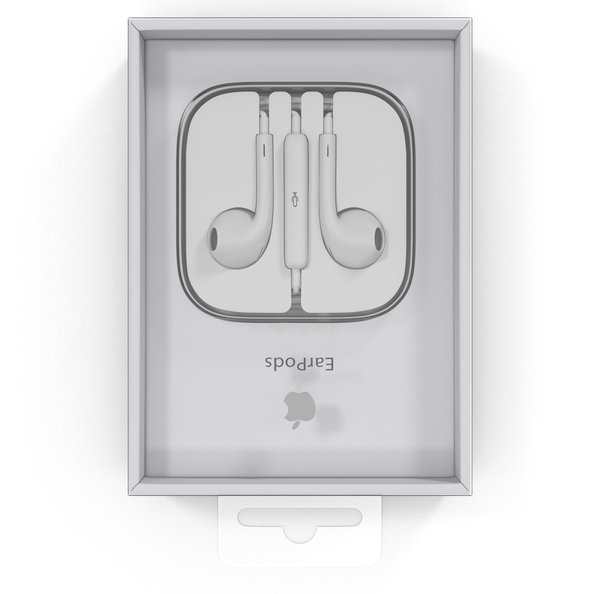 3D model Apple EarPods with Remote and Mic Folded