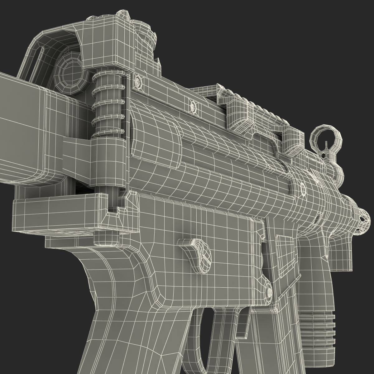 3D Assault Rifle MP5K model