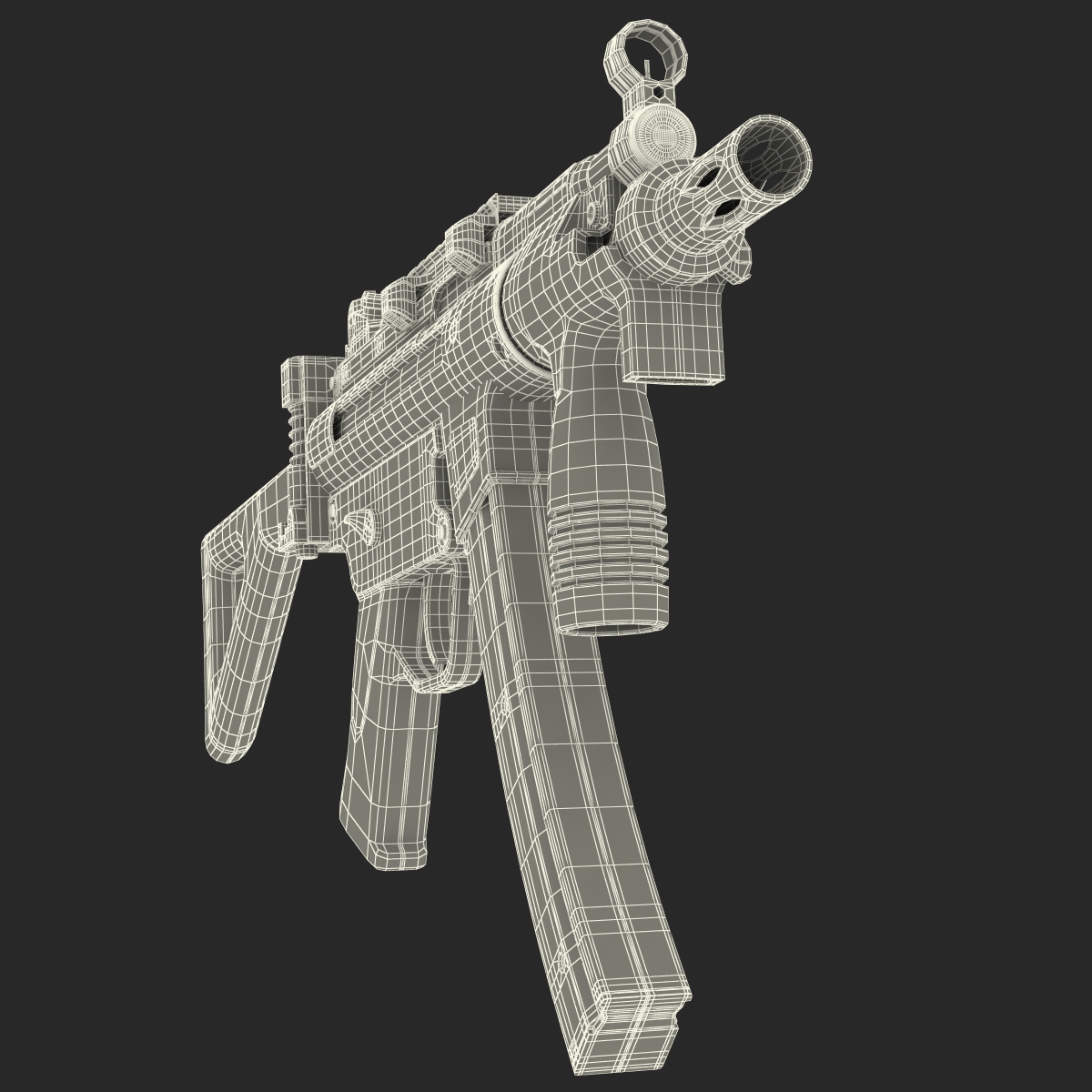 3D Assault Rifle MP5K model