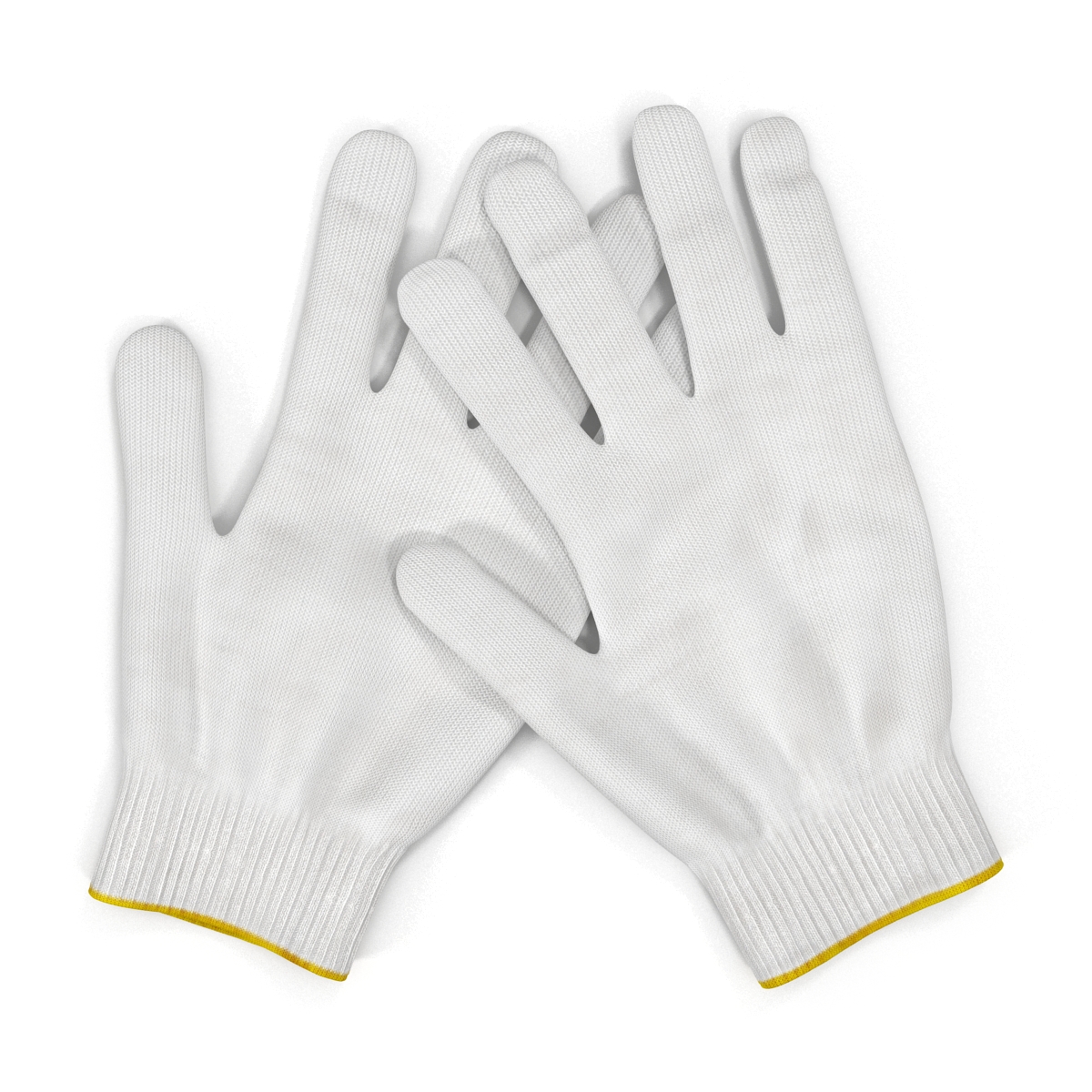 3D Cotton Work Gloves model