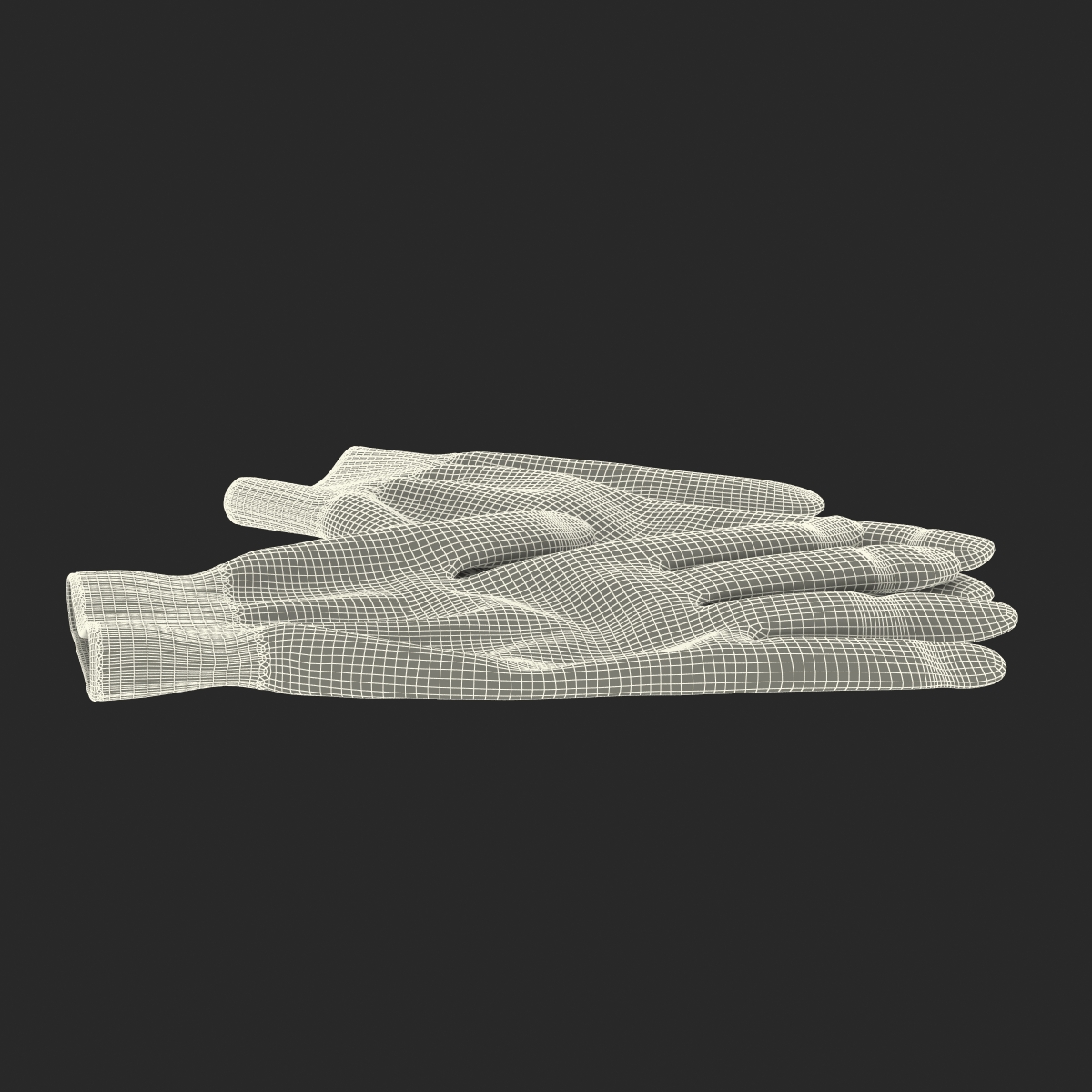 3D Cotton Work Gloves model