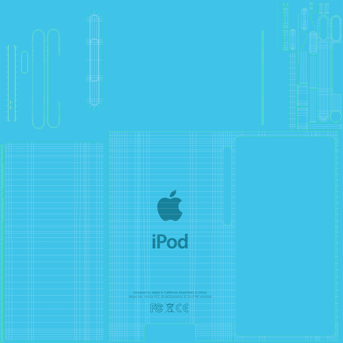 iPod Nano Blue 3D model