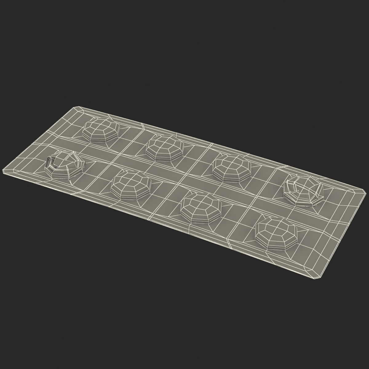 Small Round Blister Pill Pack 3D model