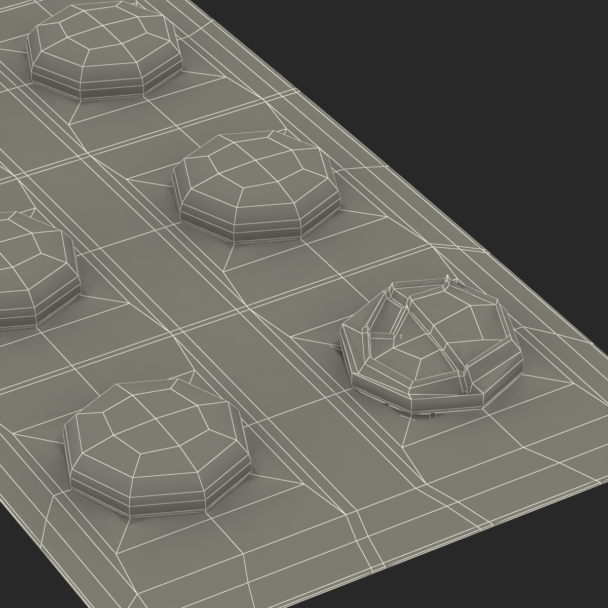 Small Round Blister Pill Pack 3D model
