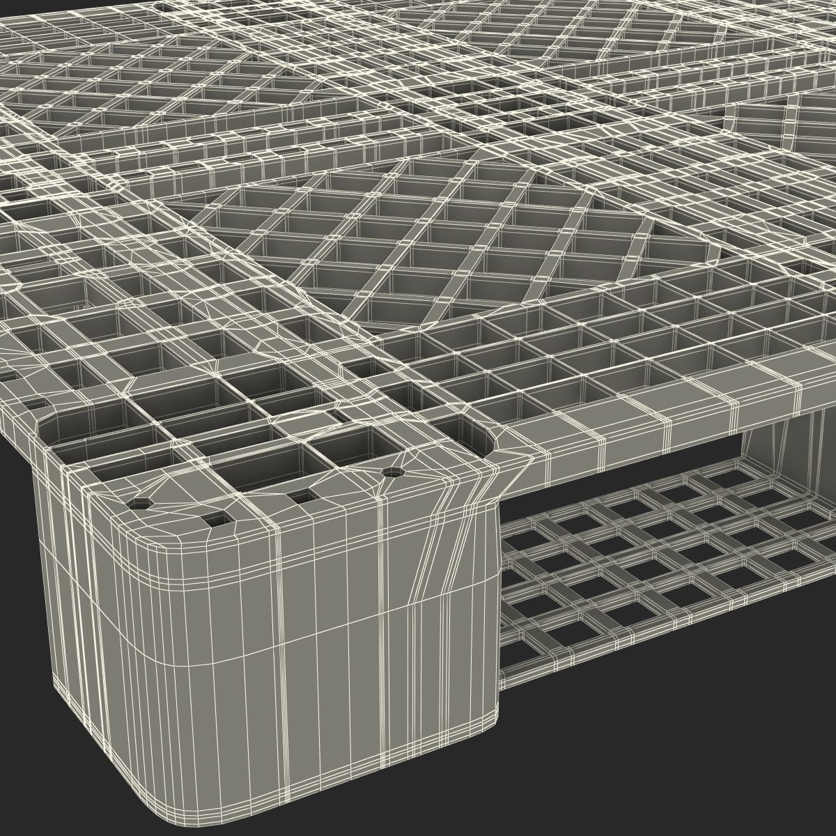 Plastic Pallet Blue 3D model