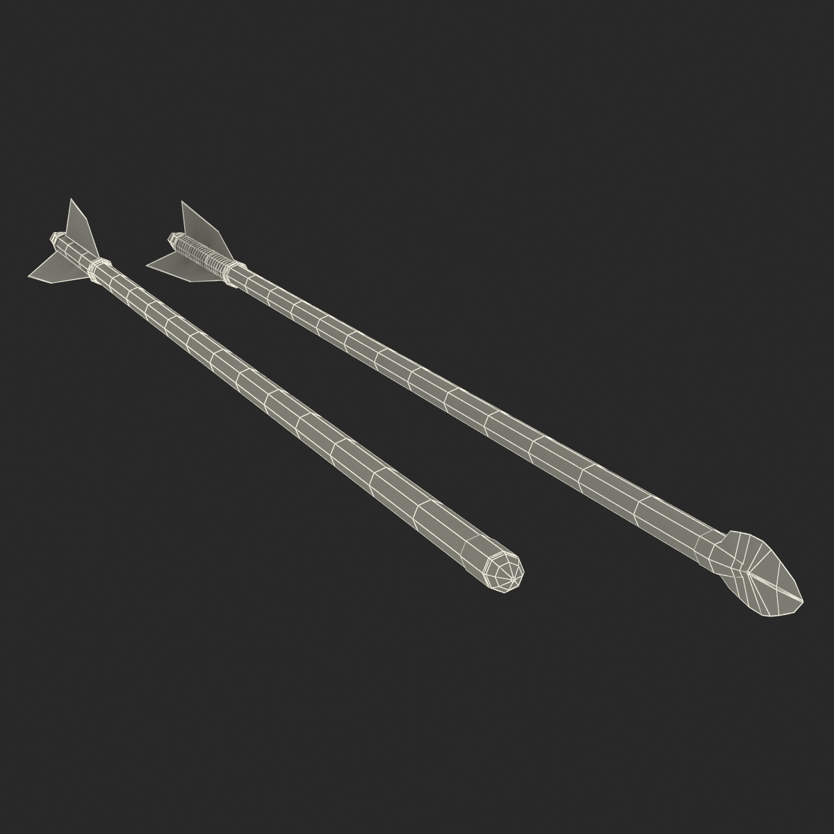 Bow Arrows Set 3D model