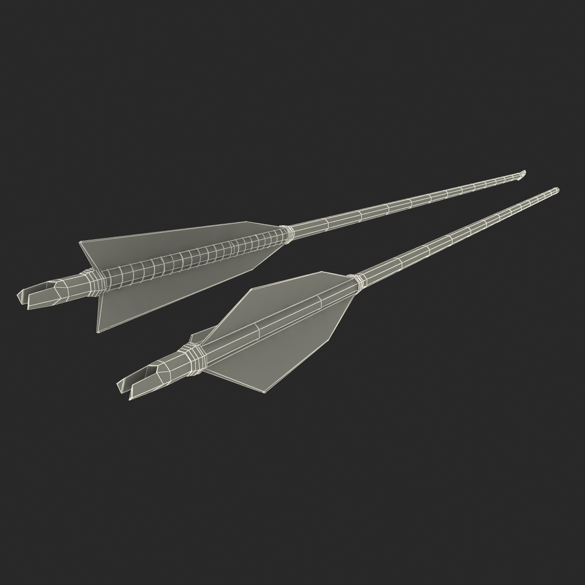 Bow Arrows Set 3D model