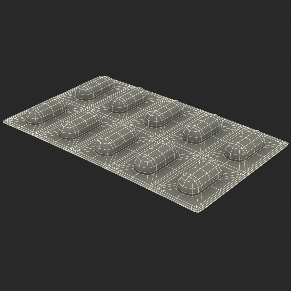 3D model Capsule Blister Pill Pack