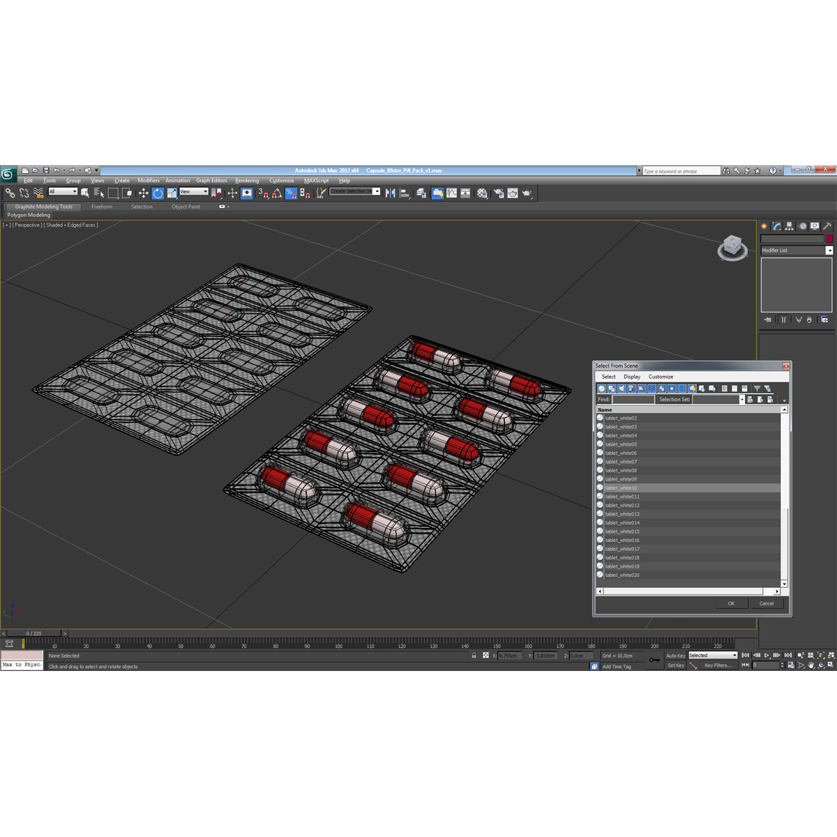 3D model Capsule Blister Pill Pack