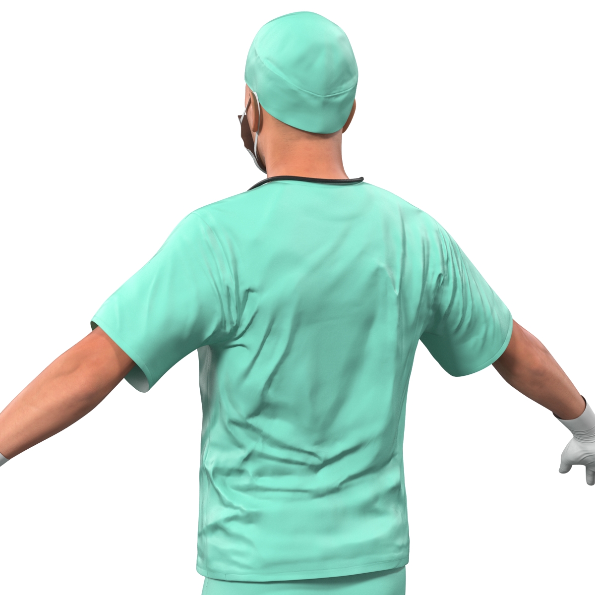 Male Surgeon Caucasian Rigged 3D model