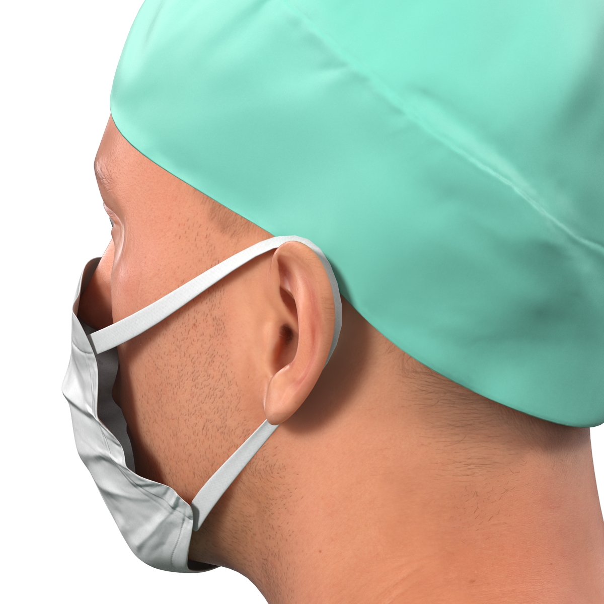 Male Surgeon Caucasian Rigged 3D model