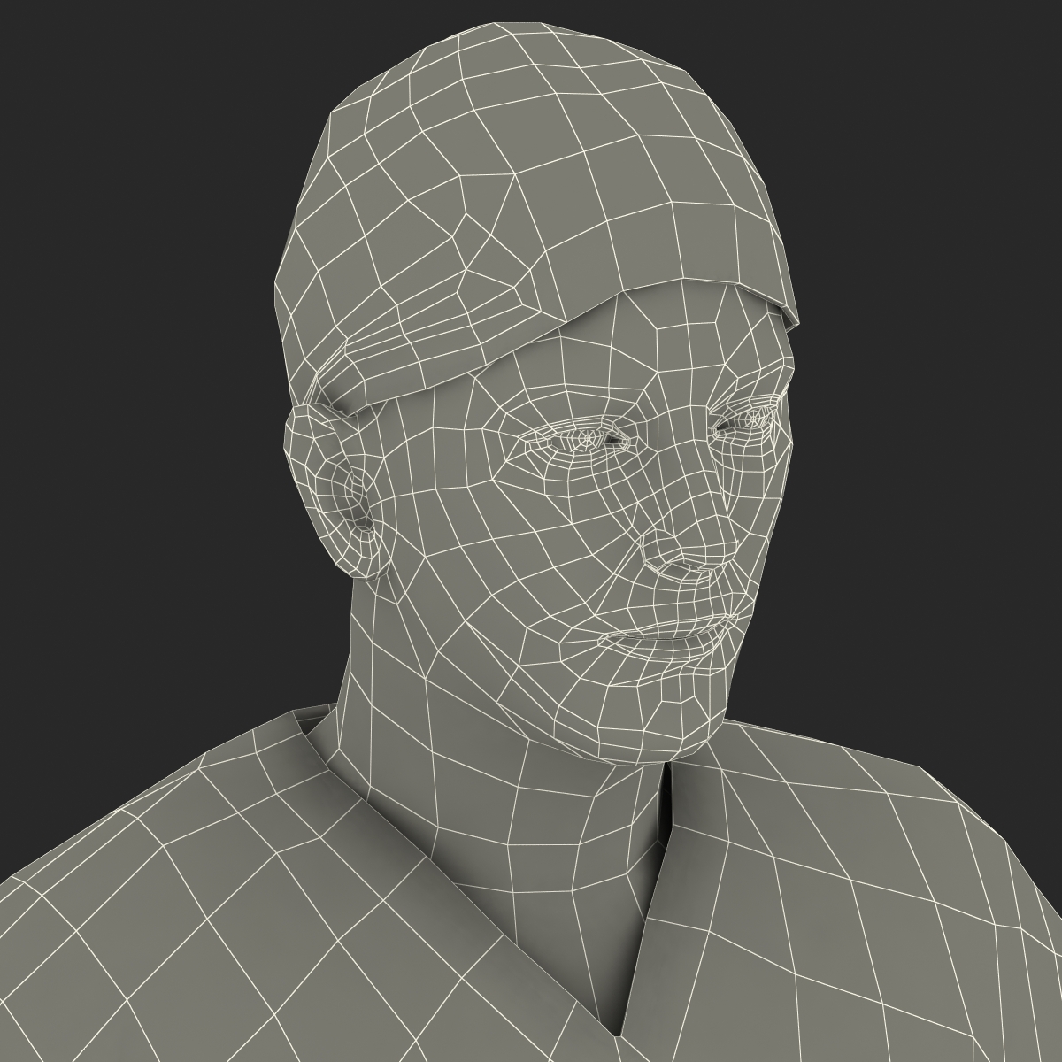 3D Male Surgeon Caucasian Rigged 2