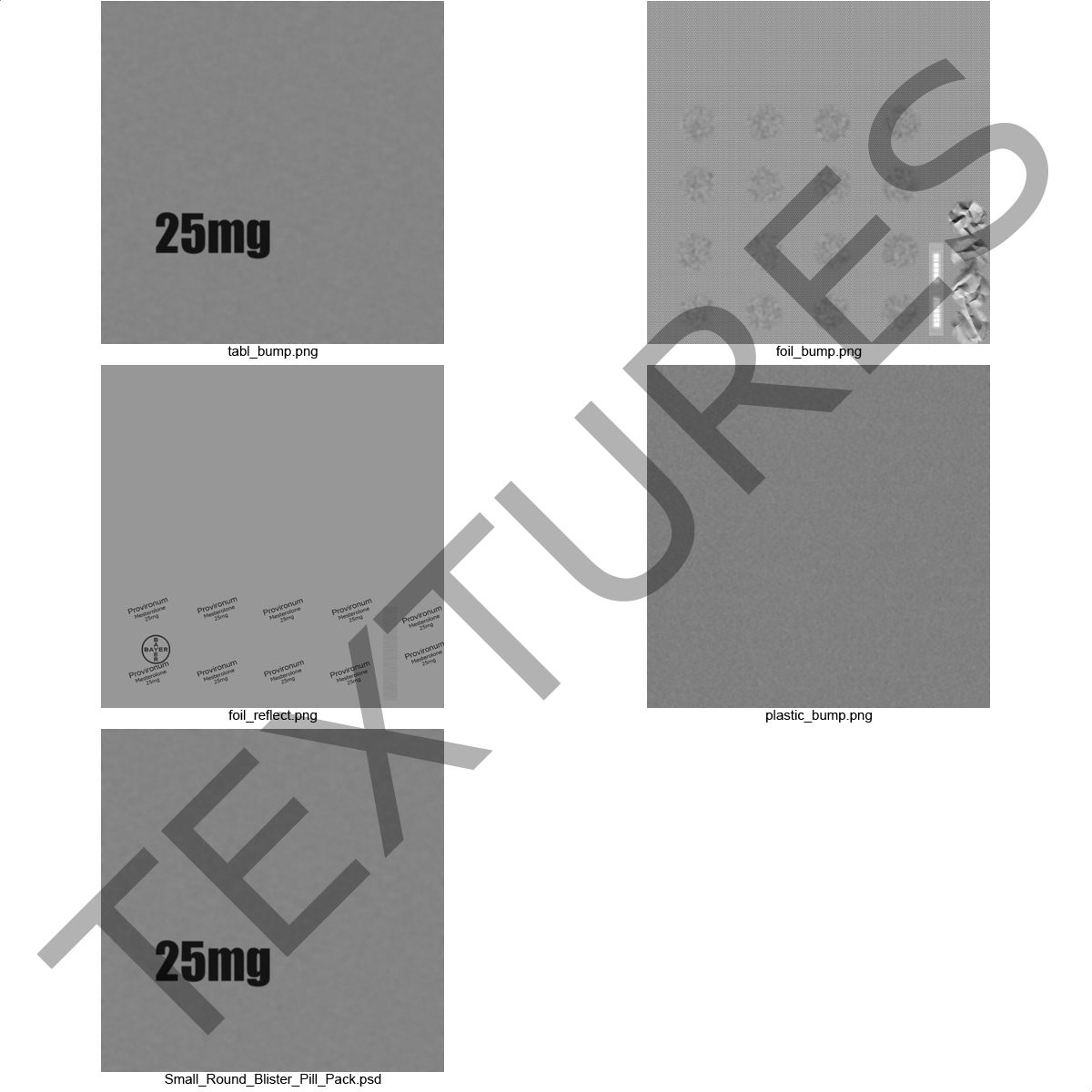 Small Round Blister Pill Pack 3D model
