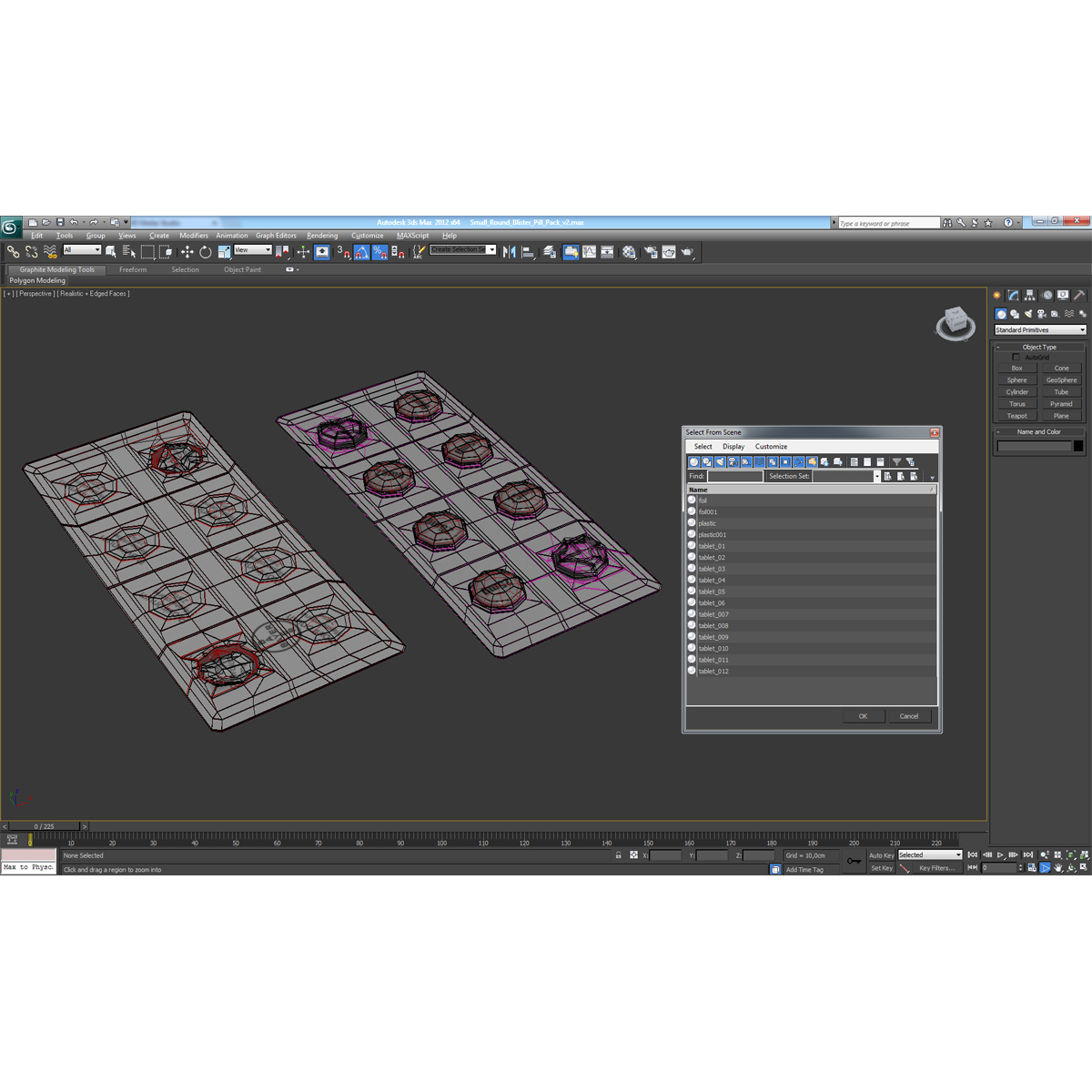 Small Round Blister Pill Pack 3D model