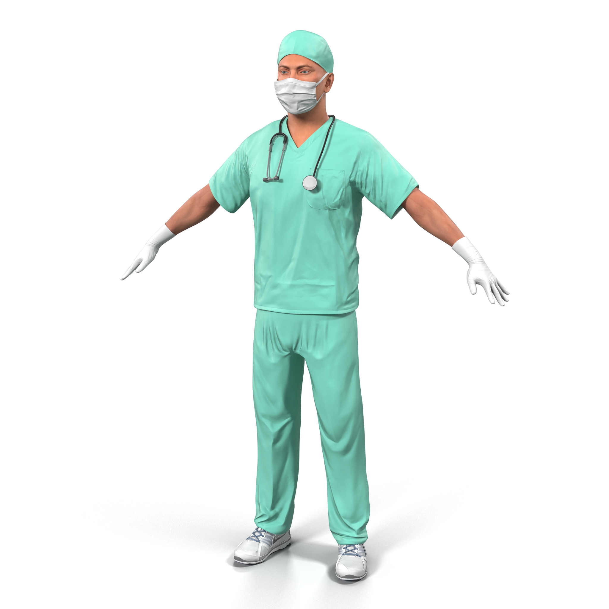 Male Surgeon Caucasian 3D