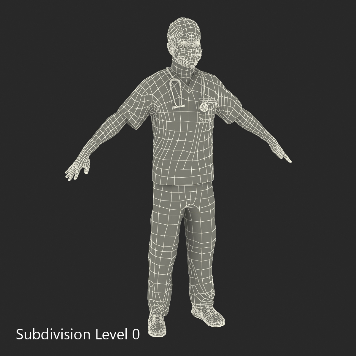 Male Surgeon Caucasian 3D