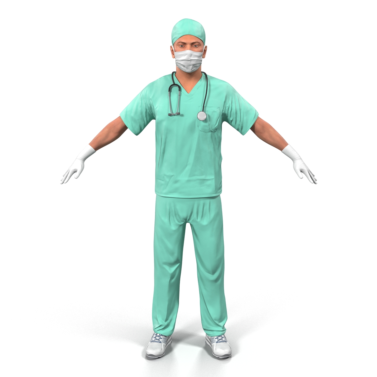 Male Surgeon Caucasian 3D