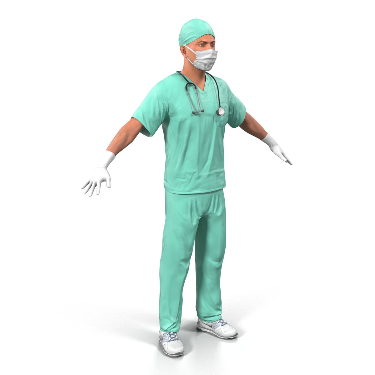 Male Surgeon Caucasian 3D