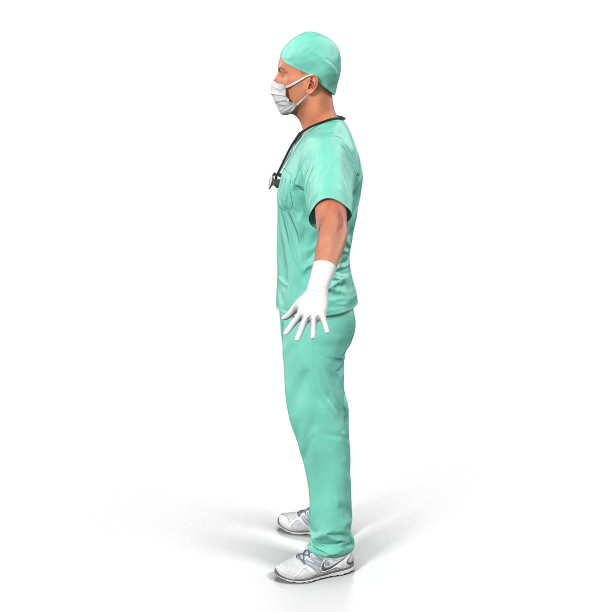 Male Surgeon Caucasian 3D