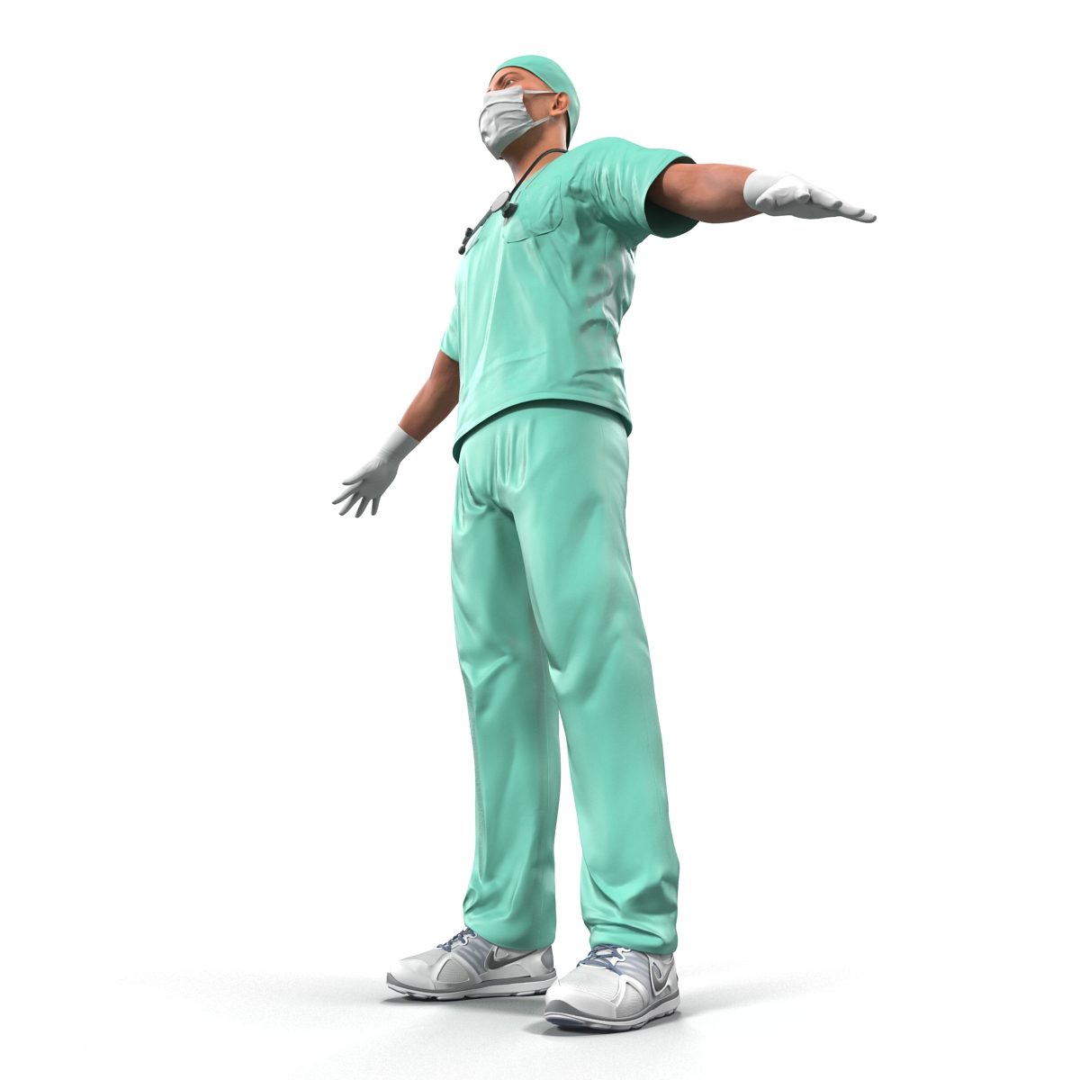 Male Surgeon Caucasian 3D