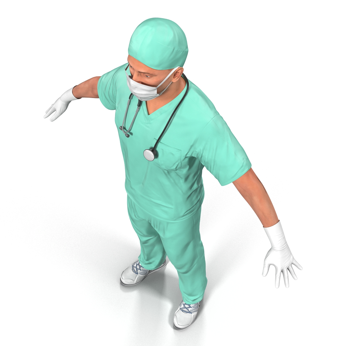 Male Surgeon Caucasian 3D