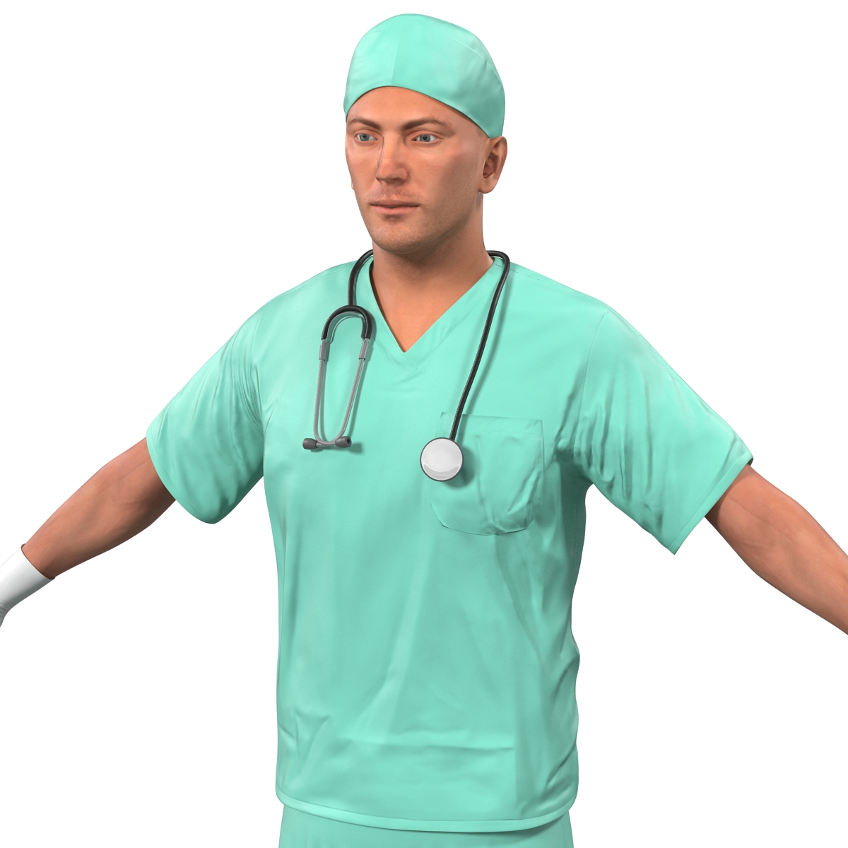 Male Surgeon Caucasian 3D