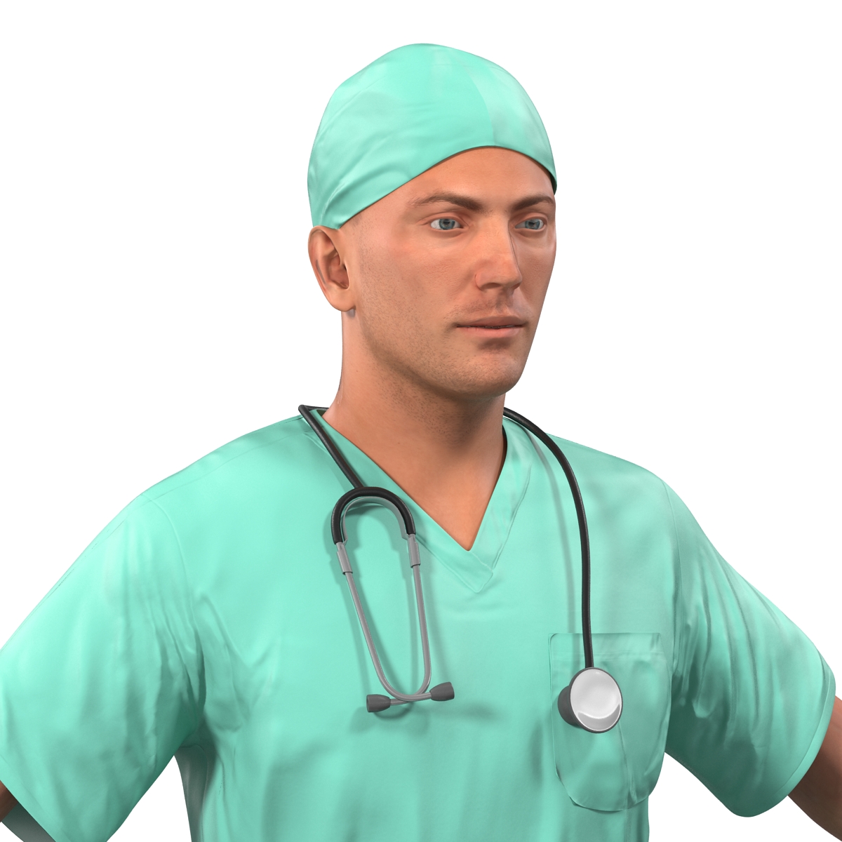 Male Surgeon Caucasian 3D