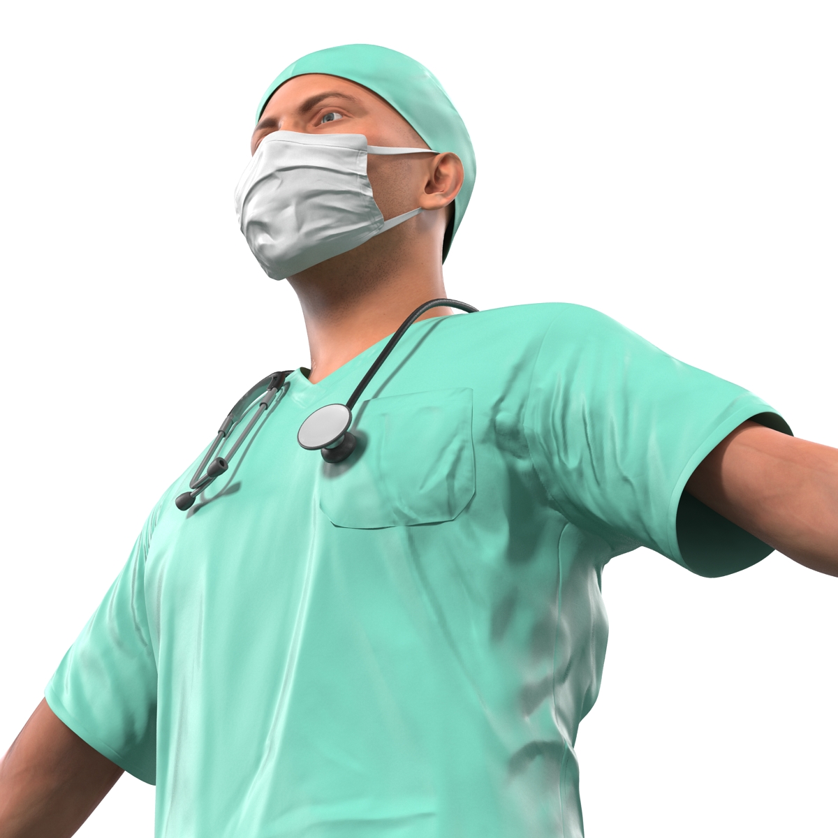 Male Surgeon Caucasian 3D