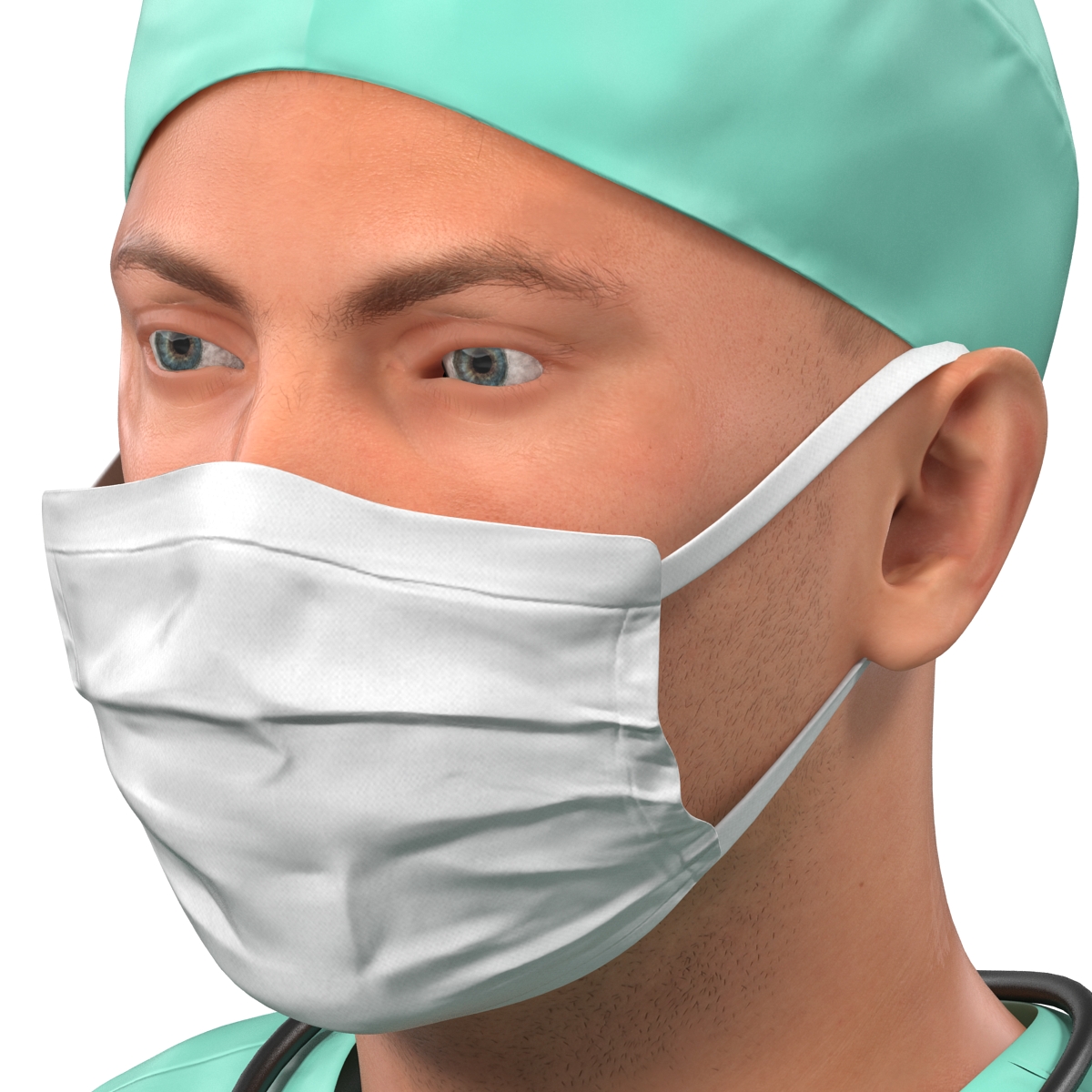 Male Surgeon Caucasian 3D