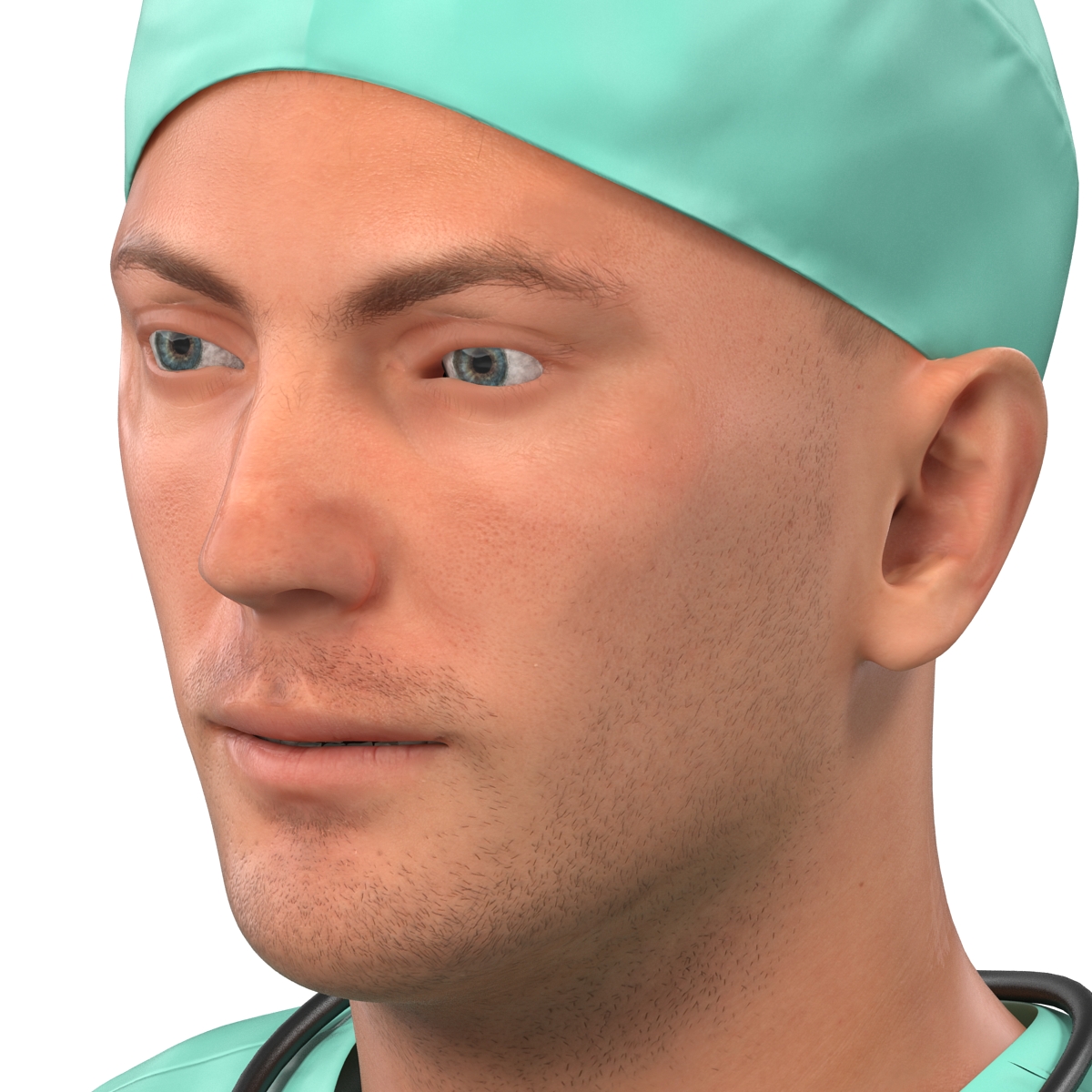 Male Surgeon Caucasian 3D