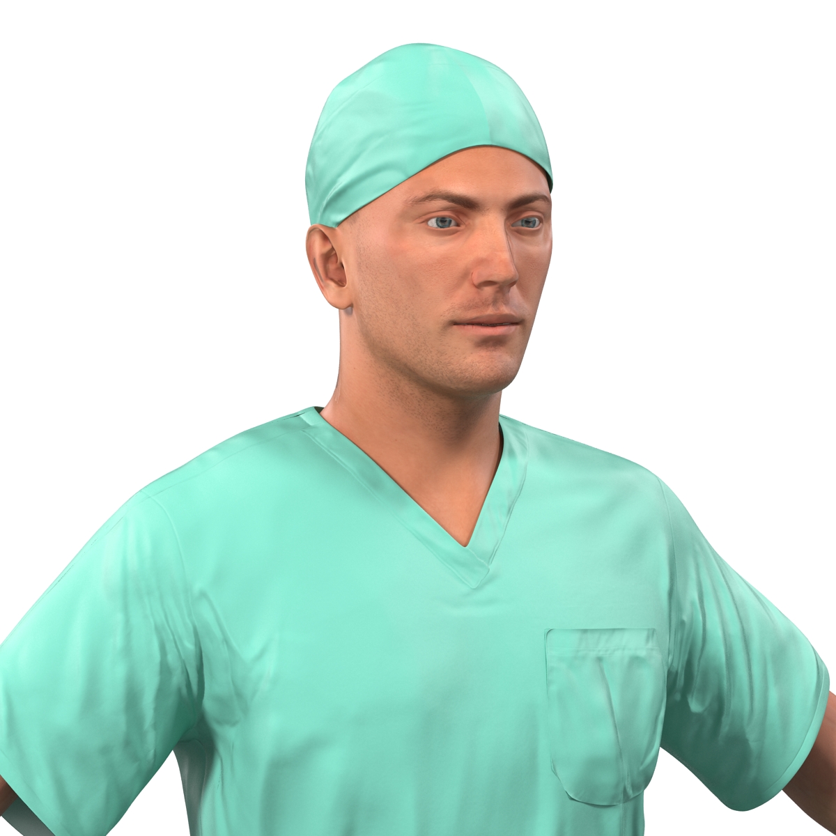 Male Surgeon Caucasian 2 3D model