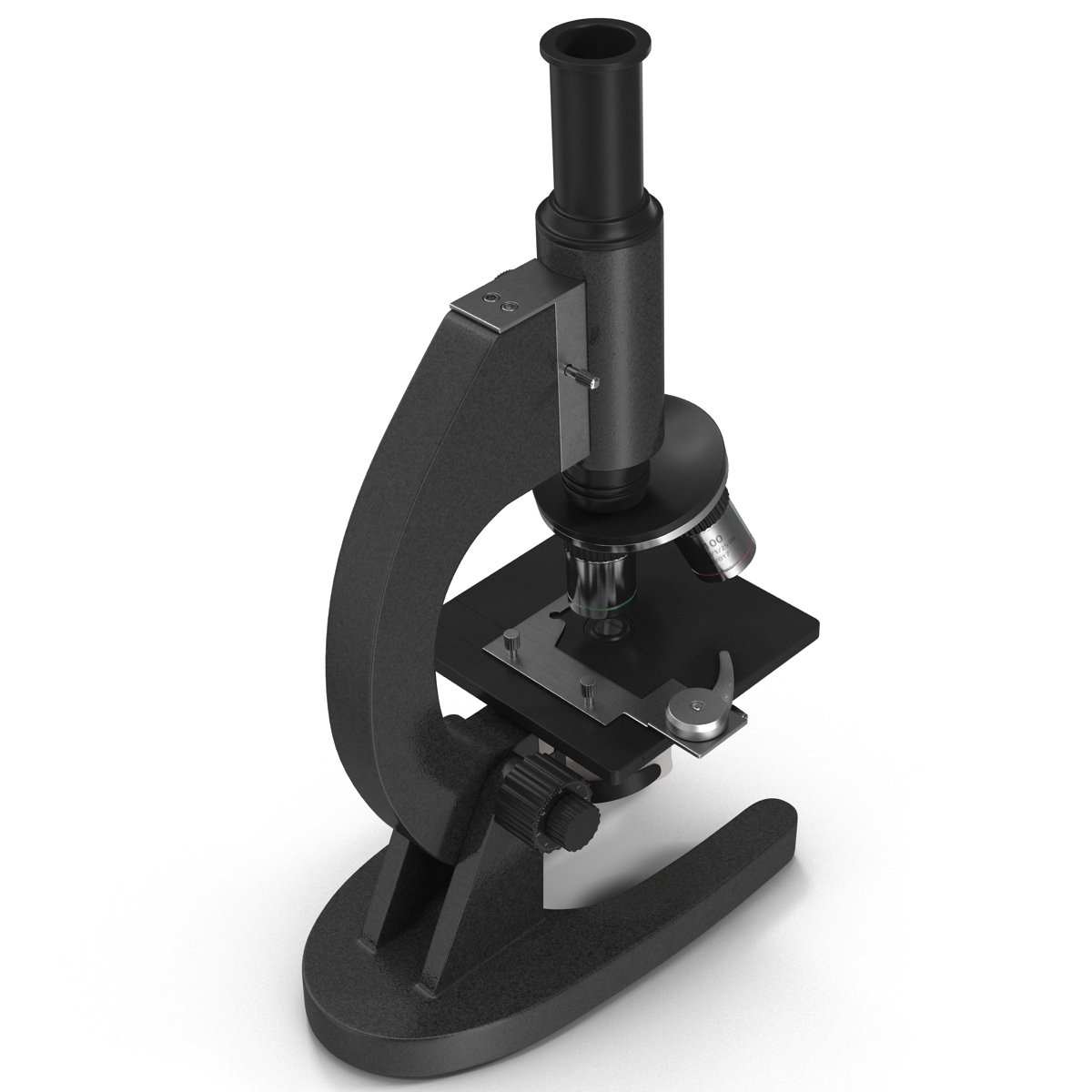 Medical Microscope Black 3D model