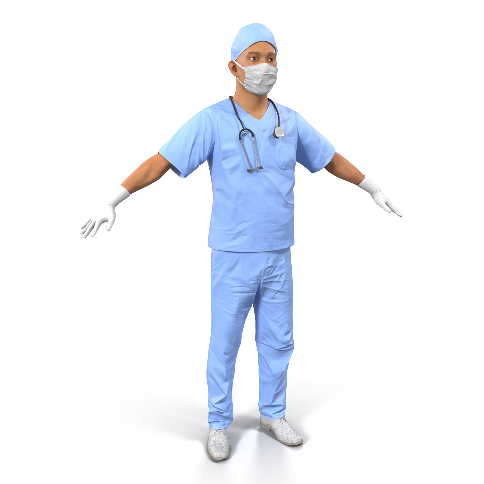 3D Male Surgeon Asian model