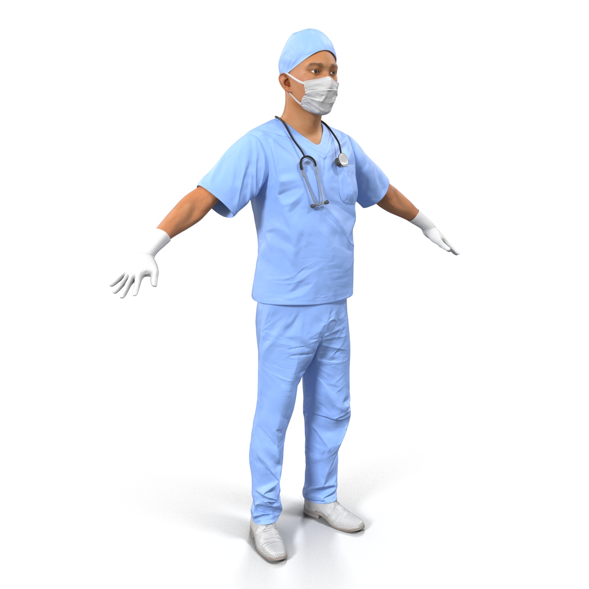 3D Male Surgeon Asian model