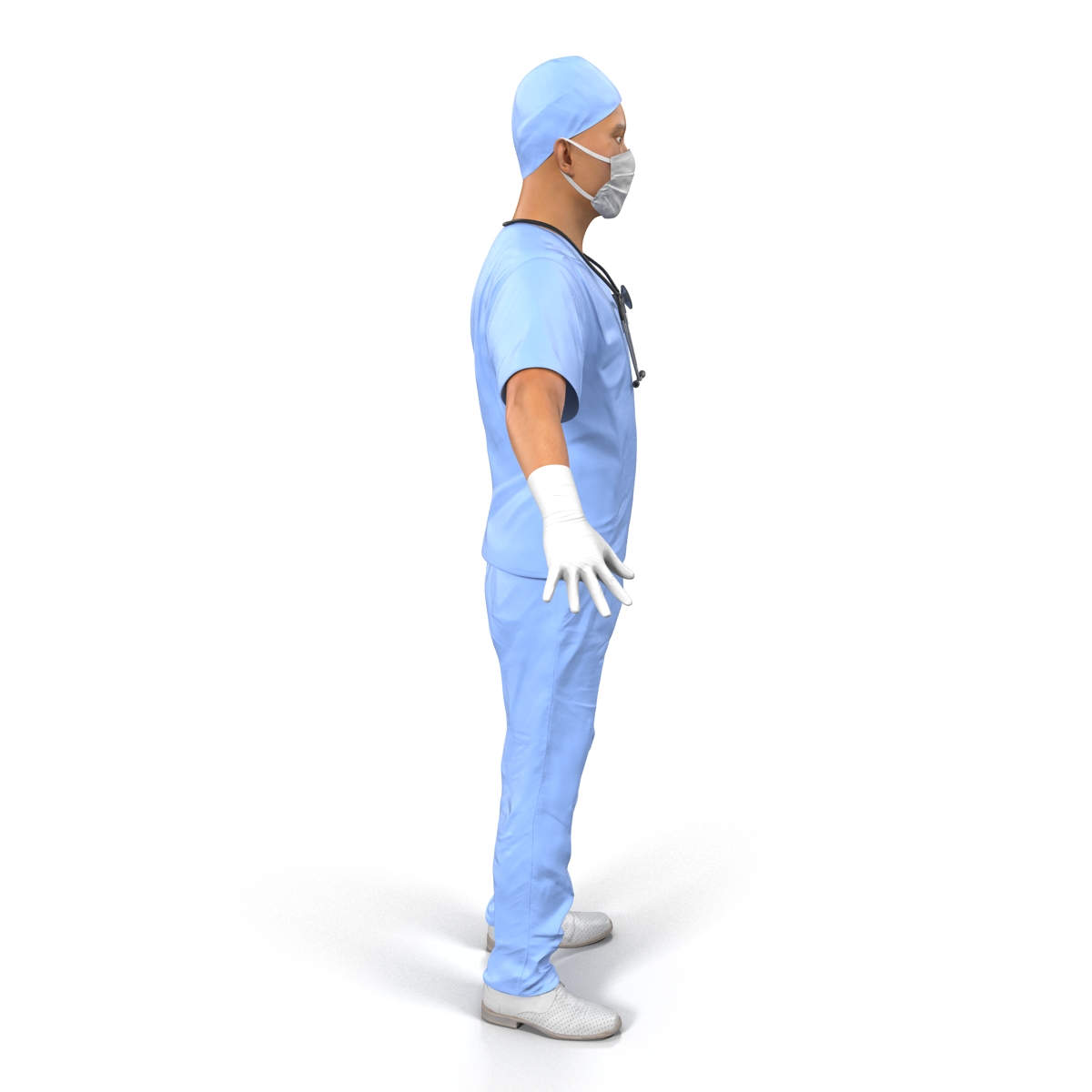 3D Male Surgeon Asian model