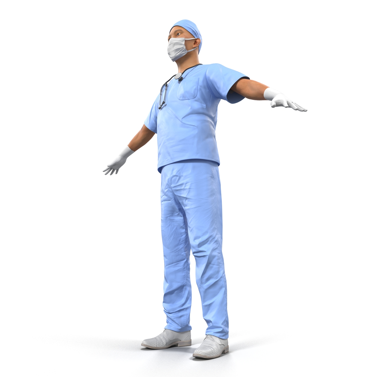 3D Male Surgeon Asian model