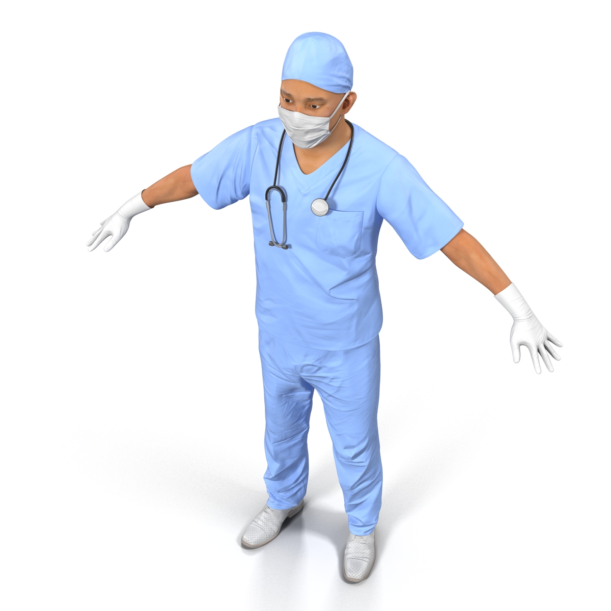 3D Male Surgeon Asian model