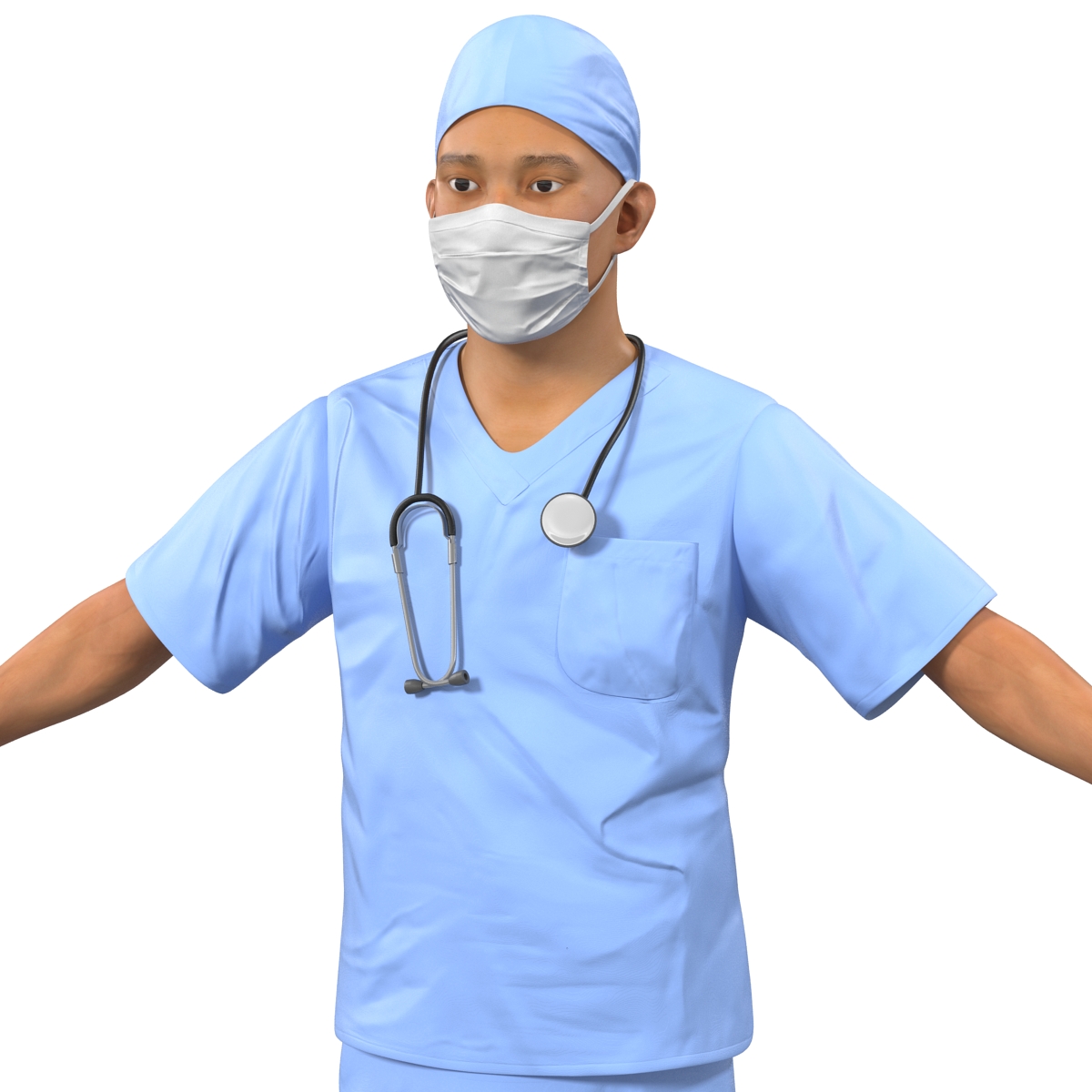 3D Male Surgeon Asian model