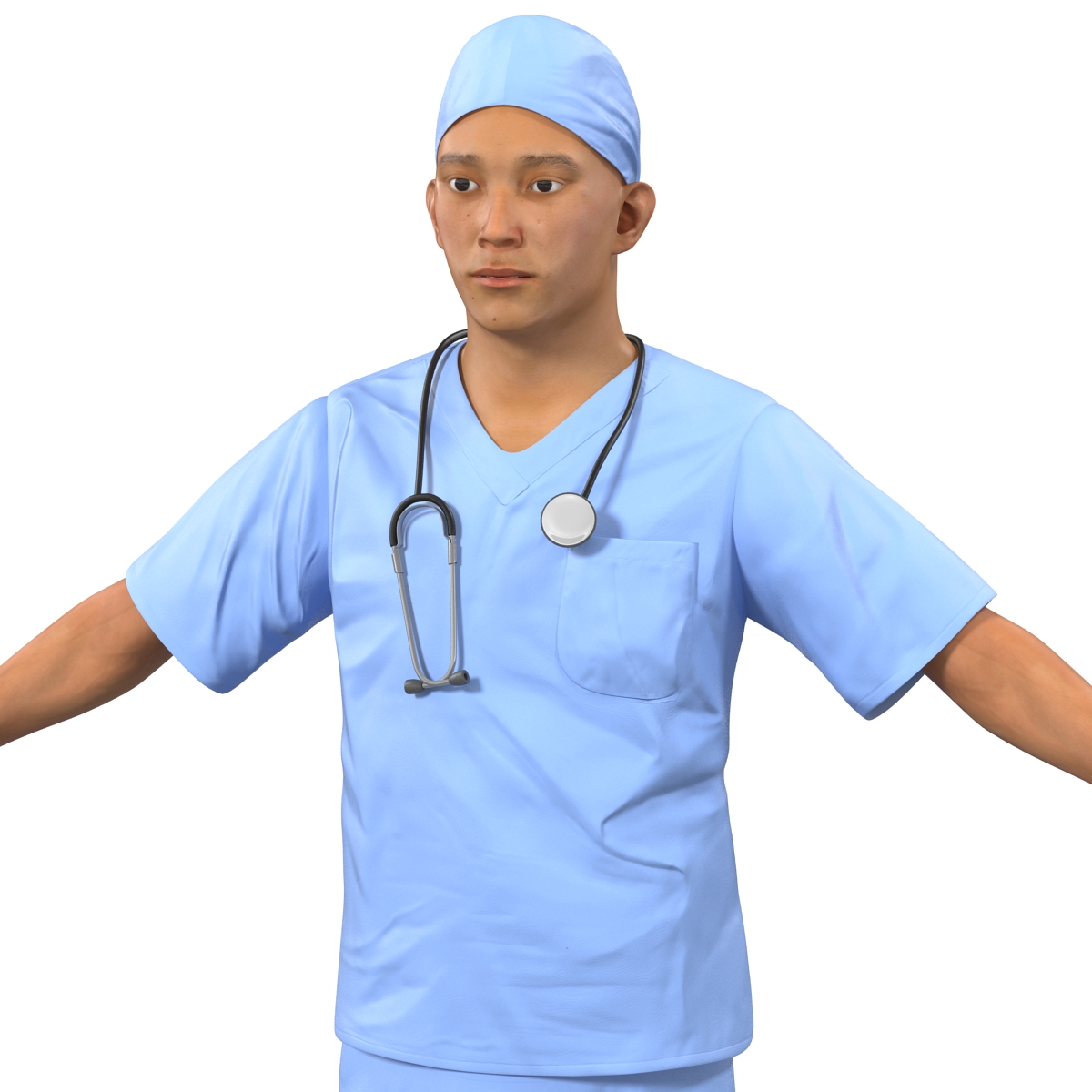 3D Male Surgeon Asian model