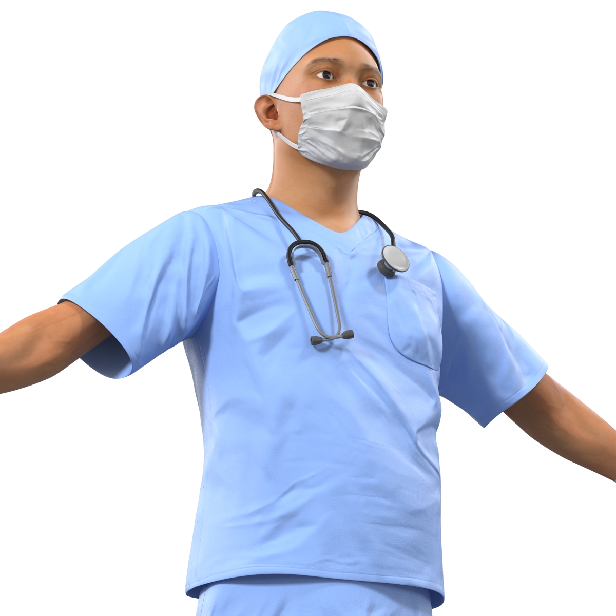 3D Male Surgeon Asian model