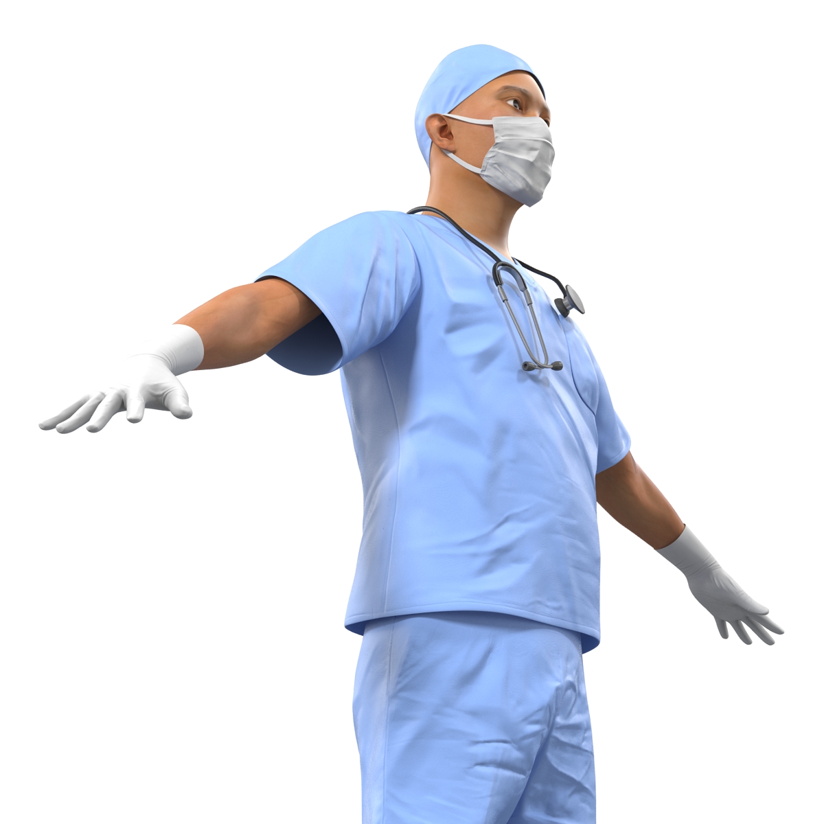 3D Male Surgeon Asian model